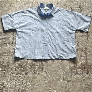 COS Women's Casual Light Blue Button Down Shirt